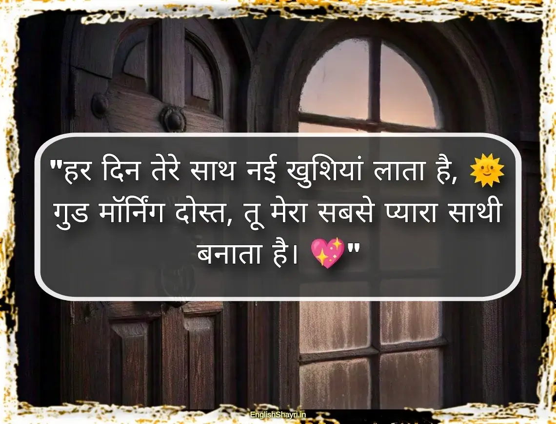 dosti good morning shayari images hindi