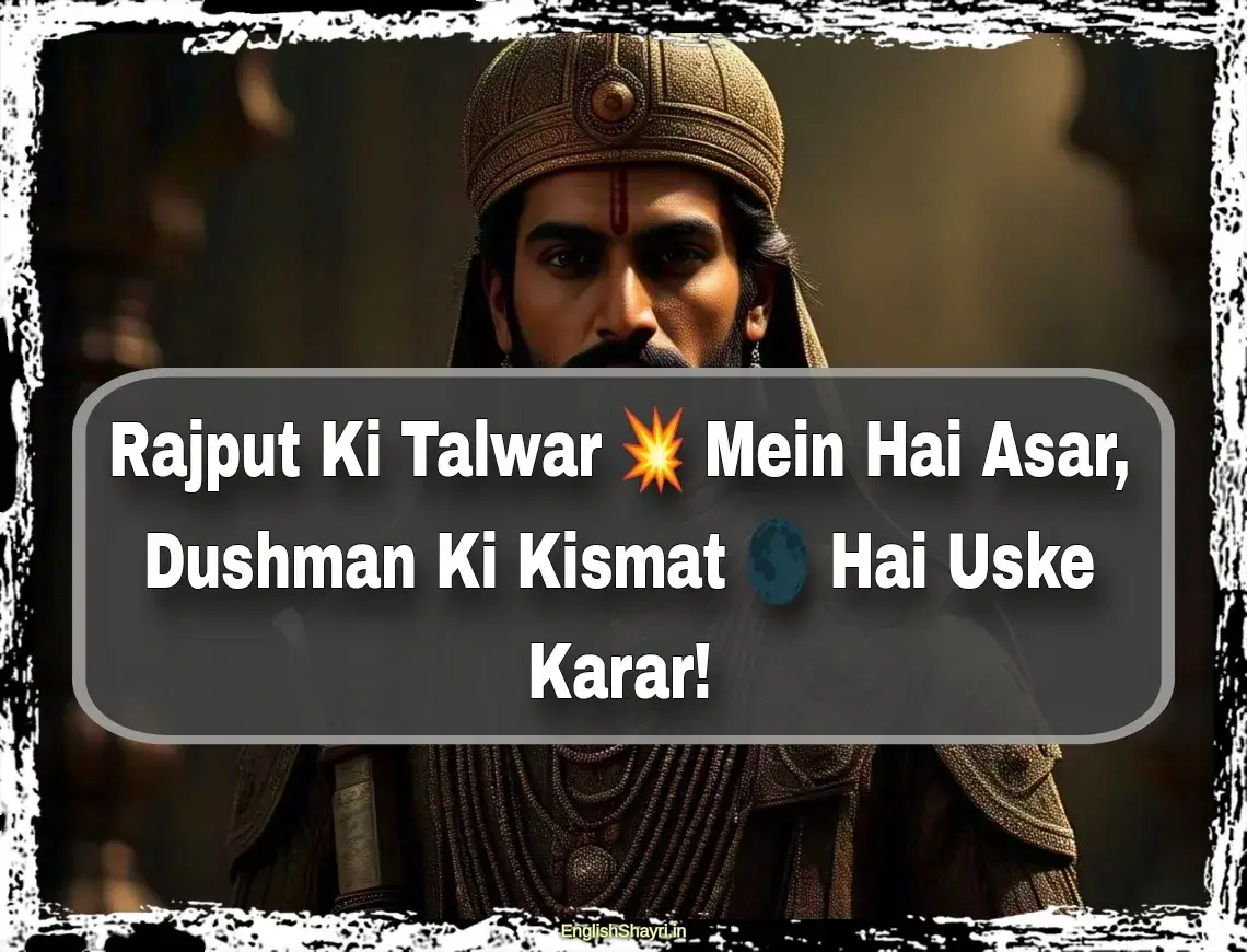 rajput attitude shayari​ english