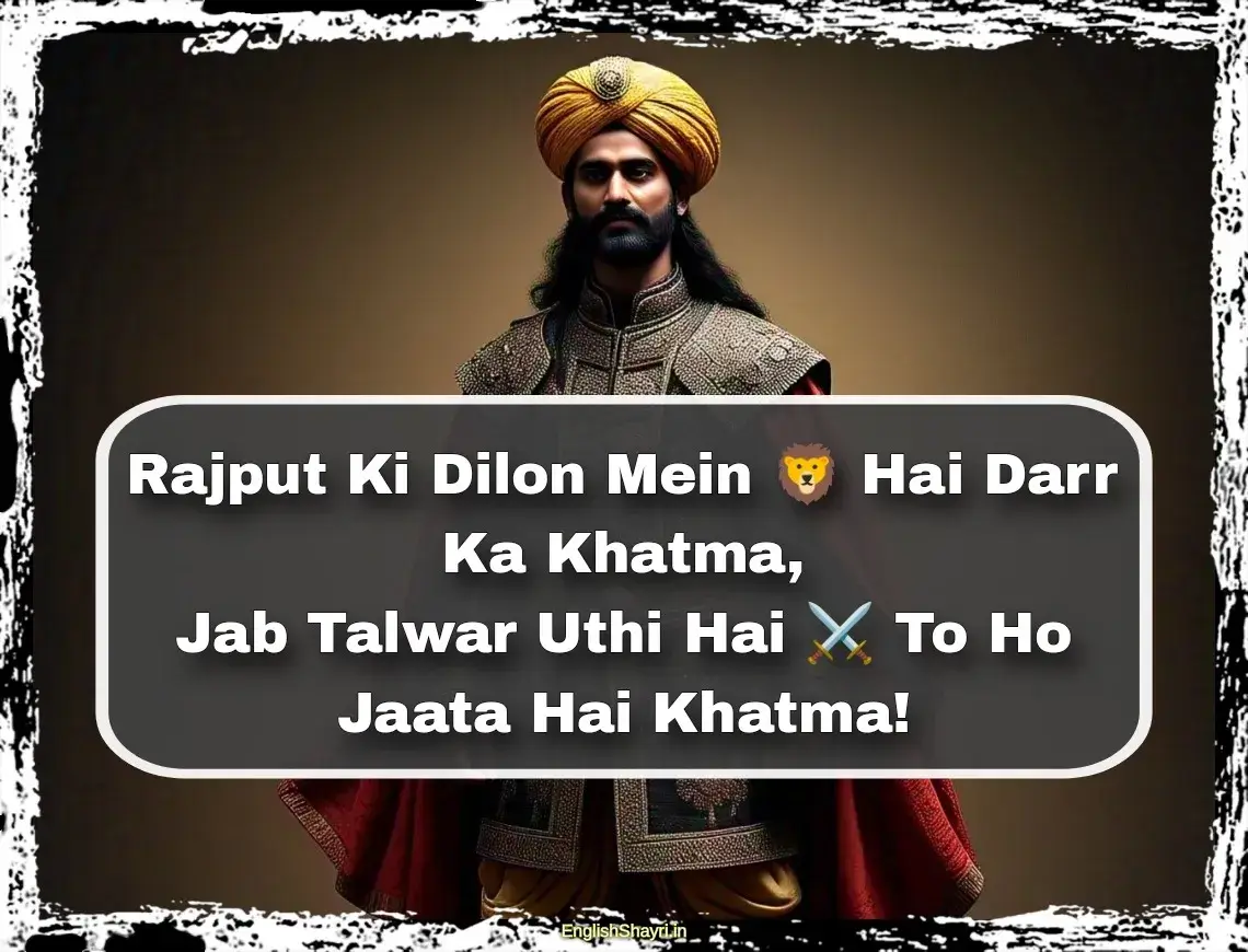 rajput attitude shayari​ english