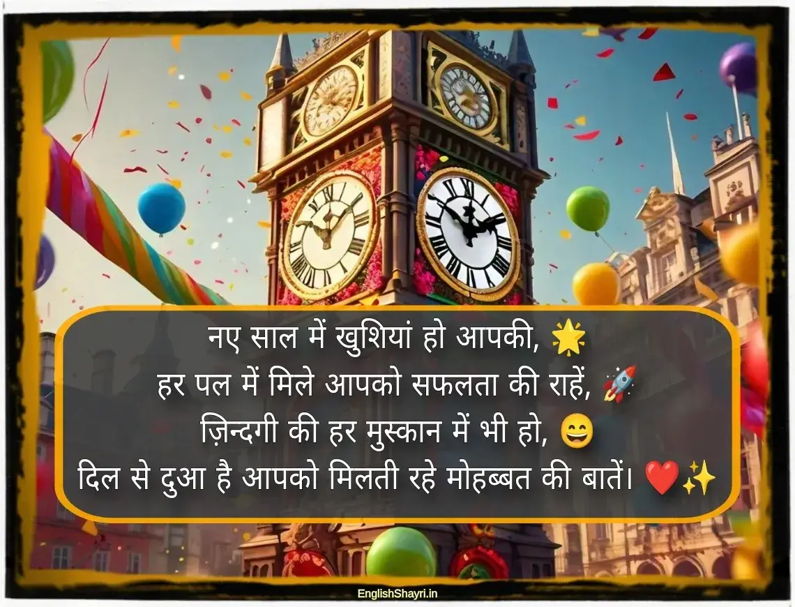 happy new year in hindi shayari image