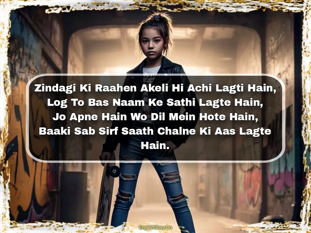 alone attitude girl shayari