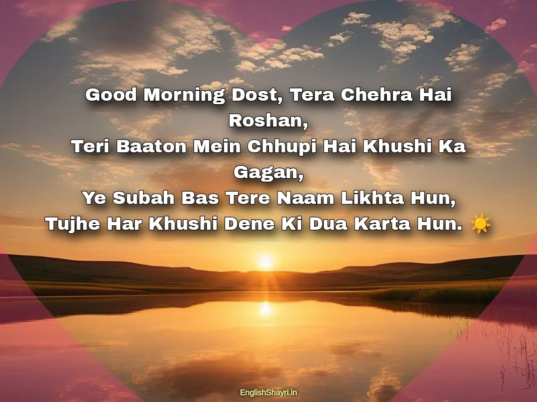 dosti good morning shayari in english