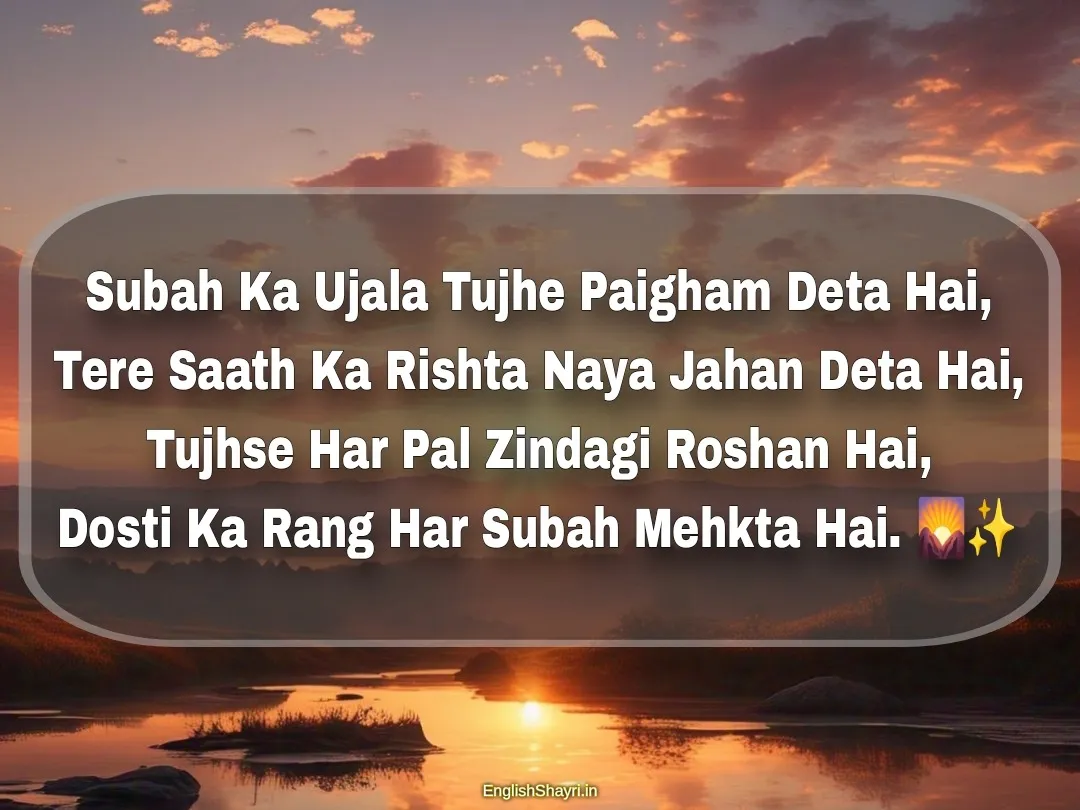 good morning dosti ki shayari