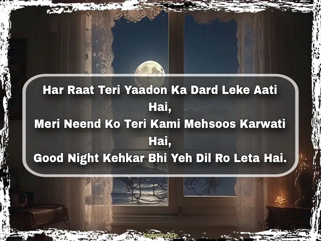 sad emotional good night shayari